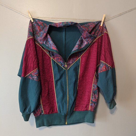 Vintage 80's 90's Style Wind Suit Workout Outfit - Picture 1 of 16